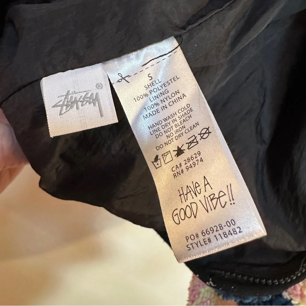 Stussy Floral‎ Sherpa Hood Jacket Dark Teal Men’s Small